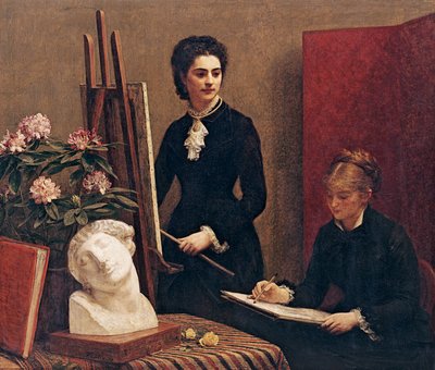 Drawing Lesson in the Workshop by Ignace Henri Jean Fantin Latour
